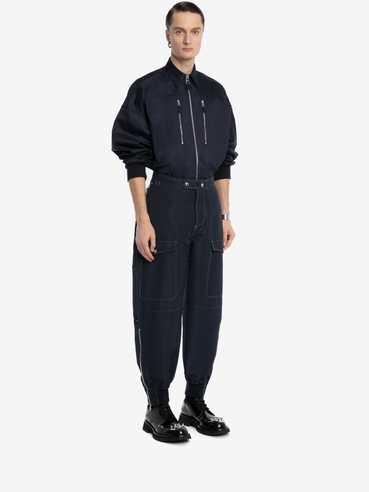 Navy Men's Parachute Trousers Fashion Alexander McQueen