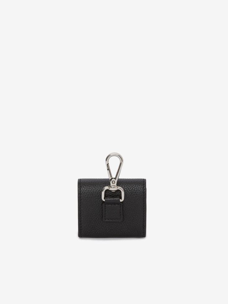 Men's Calf Leather Airpod Pro Case Black Fashion Alexander McQueen