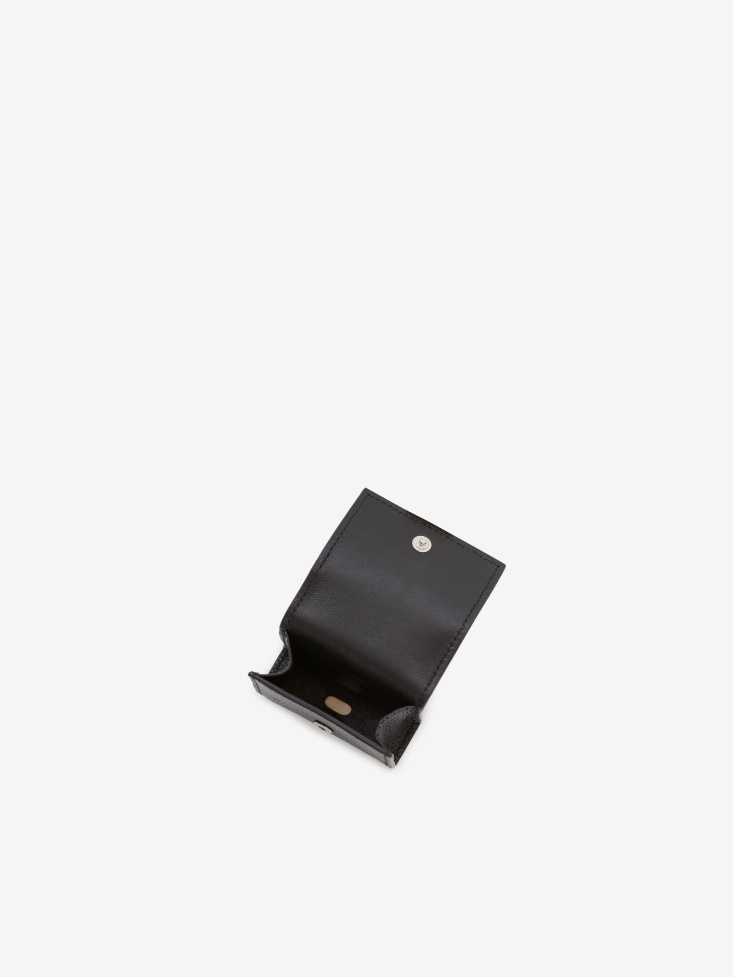 Men's Calf Leather Airpod Pro Case Black Fashion Alexander McQueen