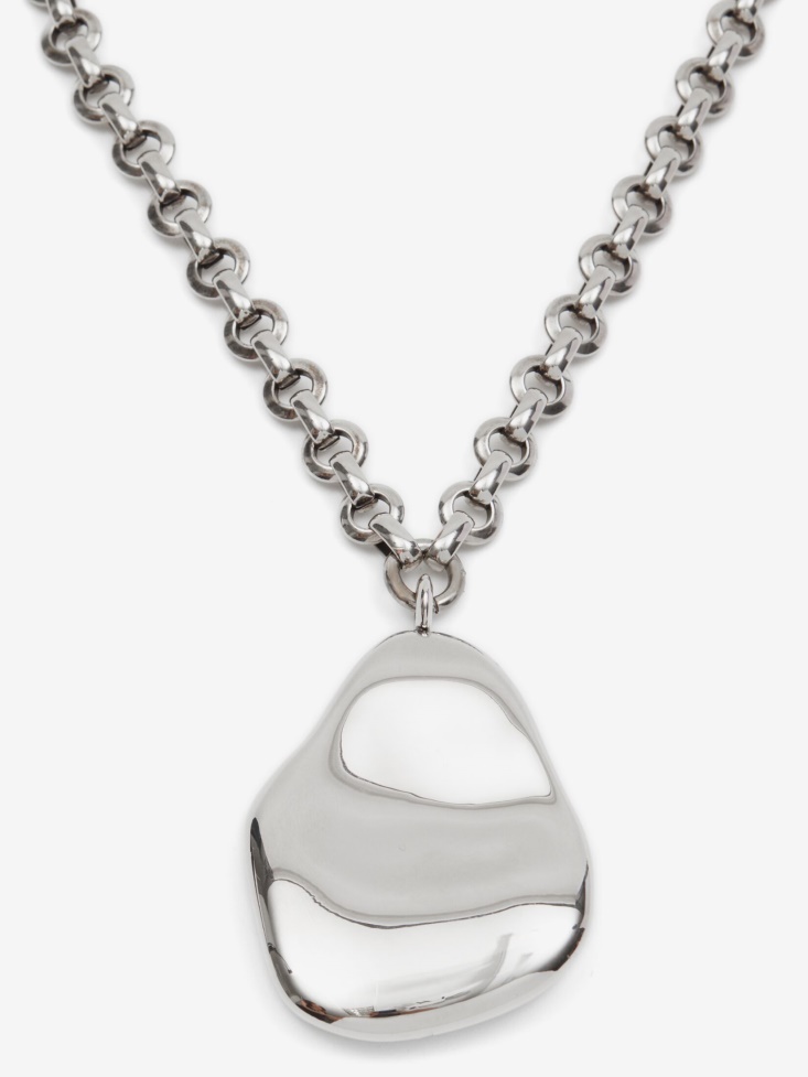 Fashion Alexander McQueen Women's Molten Oversized Necklace Antique Silver