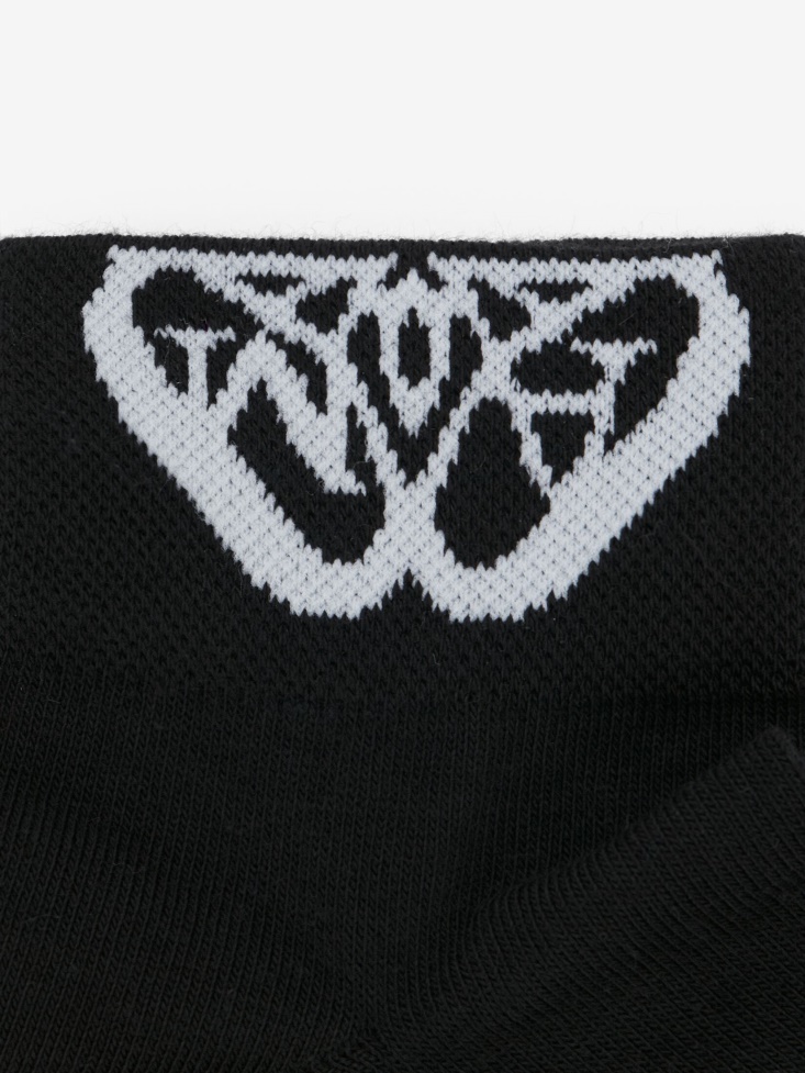 Women's Cut Seal Logo Socks Black/White Fashion Alexander McQueen