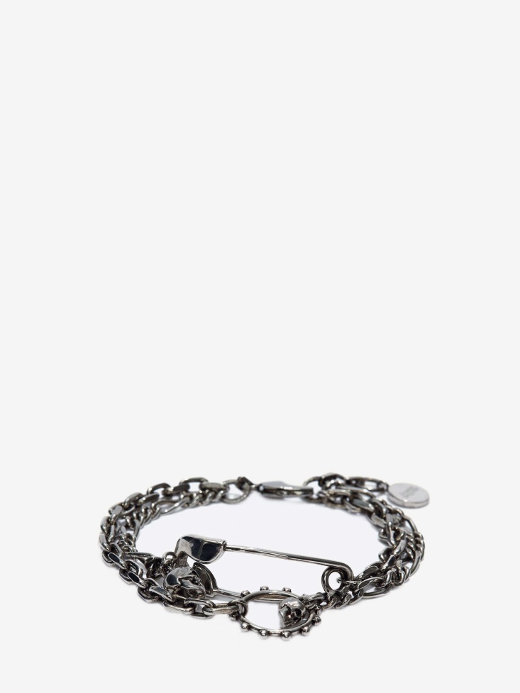 Fashion Alexander McQueen Multicolour Men's Safety Pin Bracelet