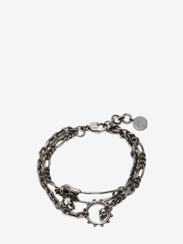 Fashion Alexander McQueen Multicolour Men's Safety Pin Bracelet