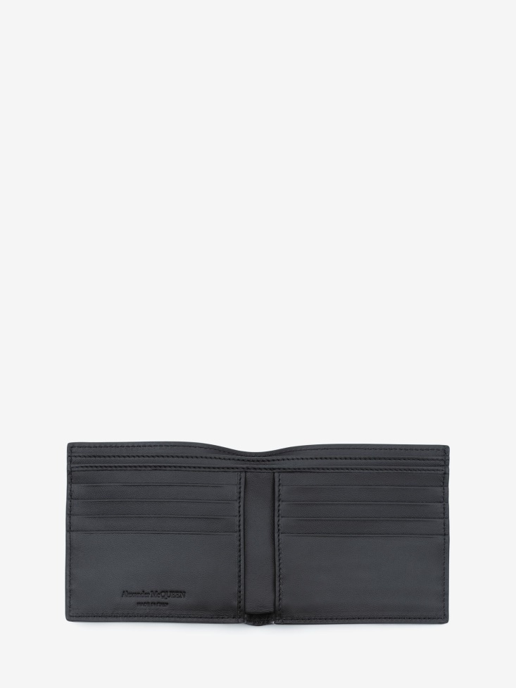 Fashion Alexander McQueen Black/White Men's in Graffiti Billfold Wallet