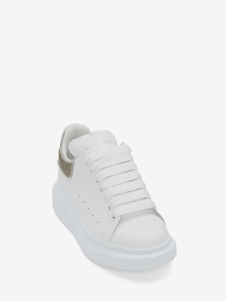 Fashion Alexander McQueen Women's Oversized Sneaker White/Gold