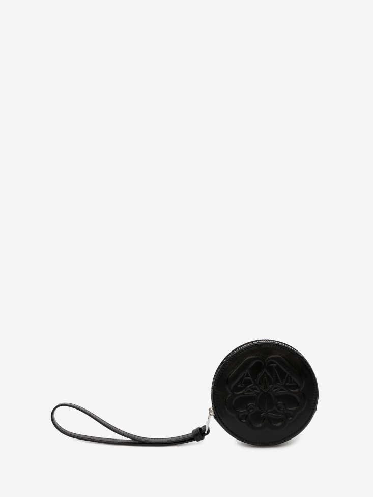 Fashion Alexander McQueen Women's Curve Zip Coin Purse Black