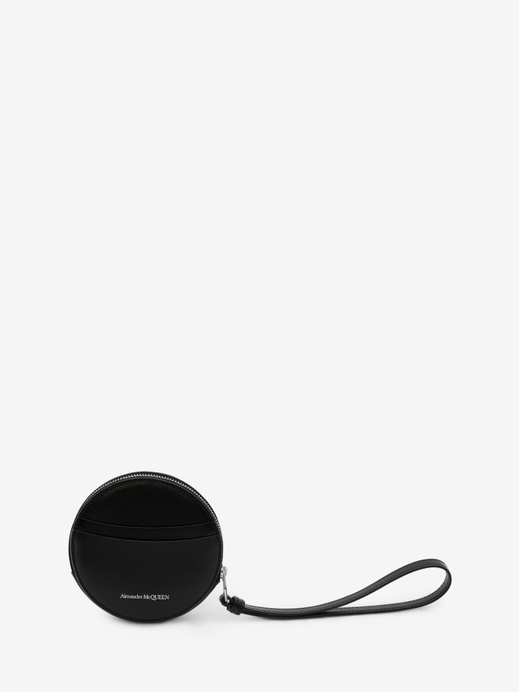 Fashion Alexander McQueen Women's Curve Zip Coin Purse Black