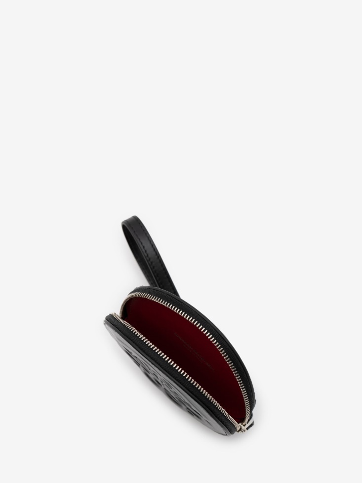 Fashion Alexander McQueen Women's Curve Zip Coin Purse Black