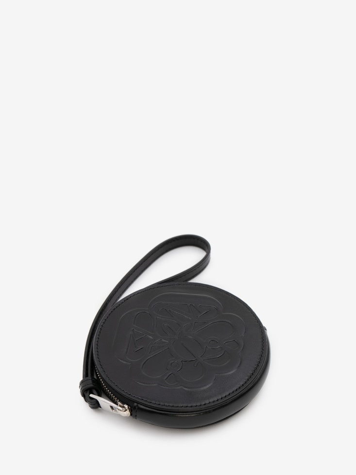 Fashion Alexander McQueen Women's Curve Zip Coin Purse Black