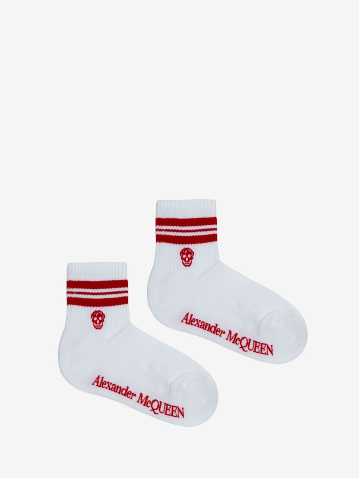 Women's Skull Sport Socks White Fashion Alexander McQueen