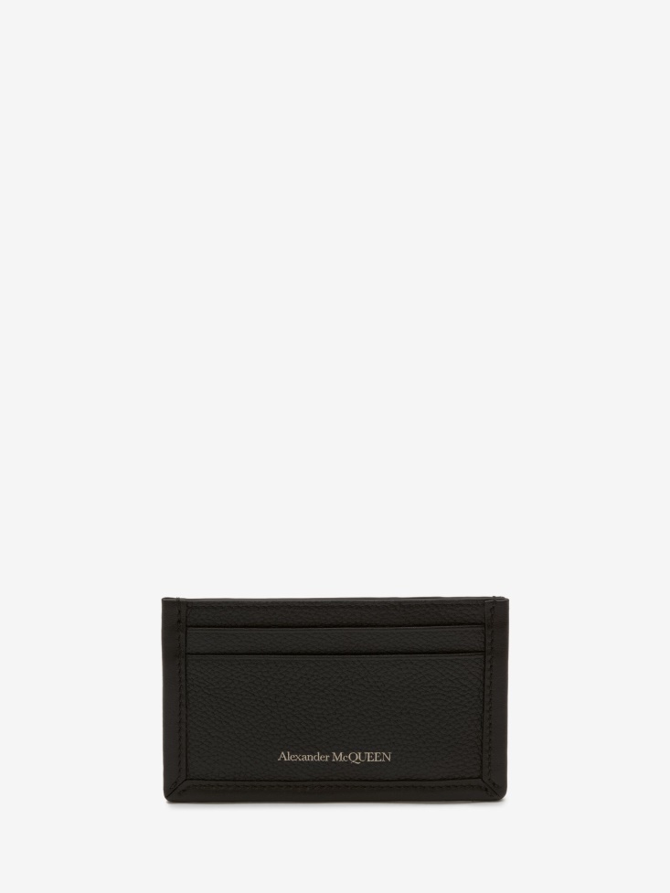 Black Fashion Alexander McQueen Men's Edge Card Holder