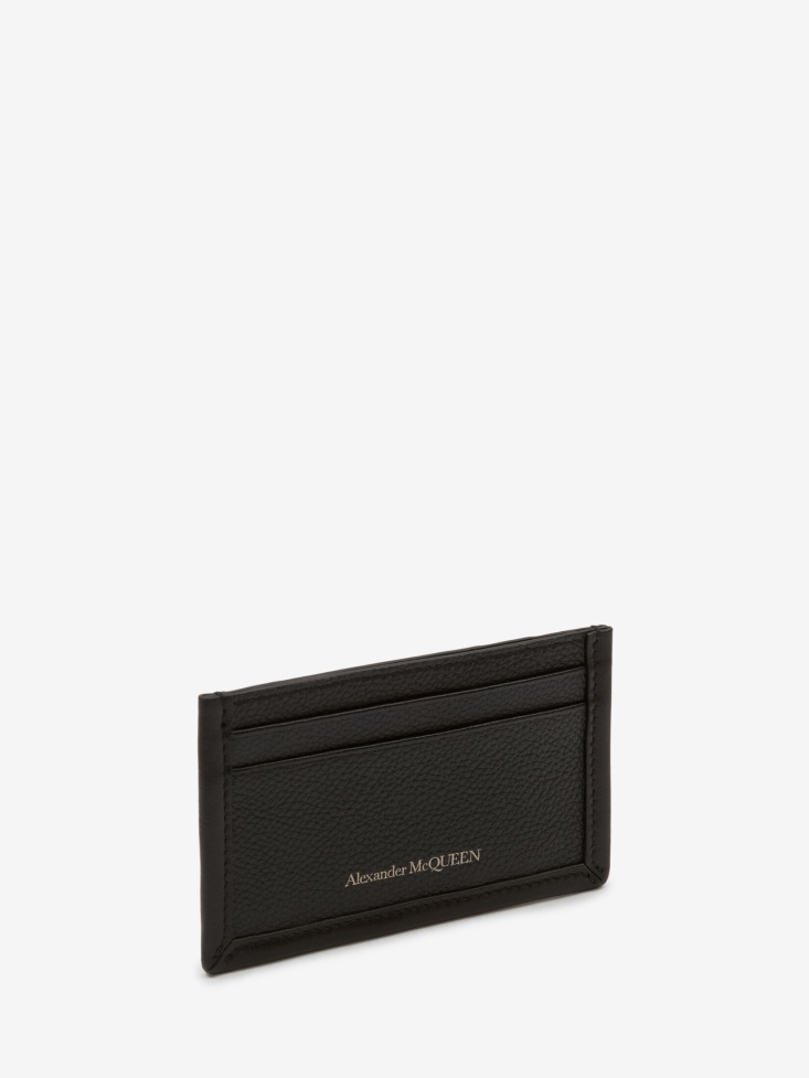 Black Fashion Alexander McQueen Men's Edge Card Holder