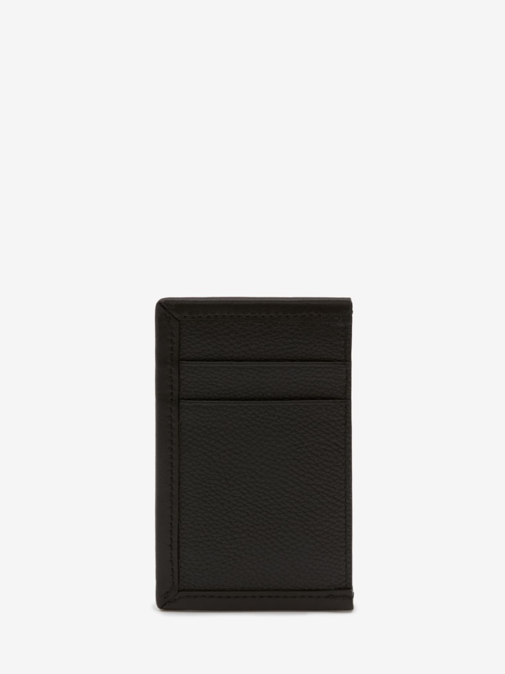 Black Fashion Alexander McQueen Men's Edge Card Holder
