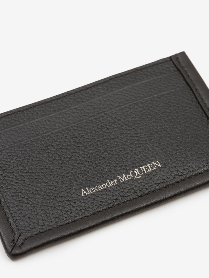 Black Fashion Alexander McQueen Men's Edge Card Holder
