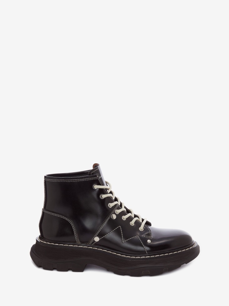 Fashion Alexander McQueen Black/Silver Women's Tread Slick Boot