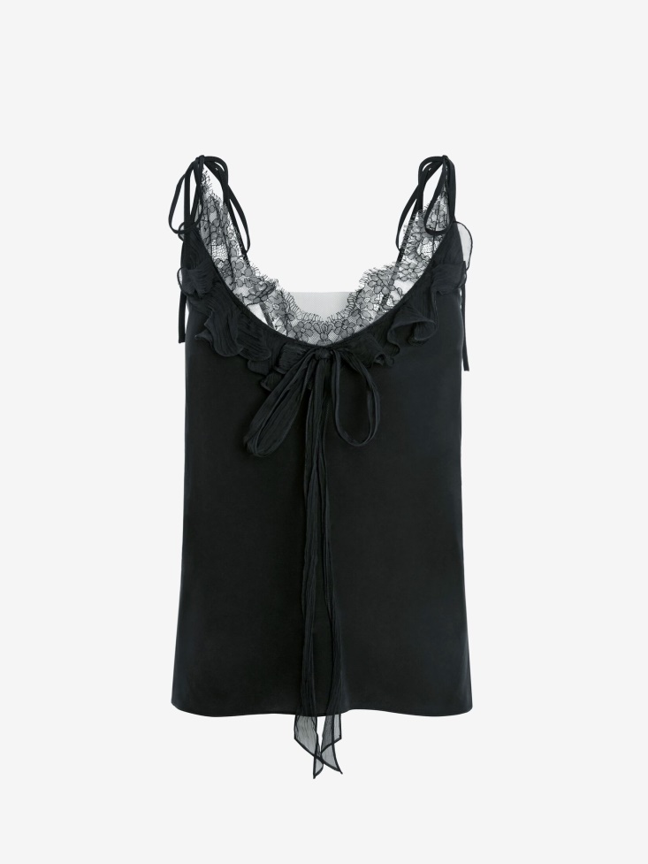 Fashion Alexander McQueen Women's Ruffle Detail Camisole Black