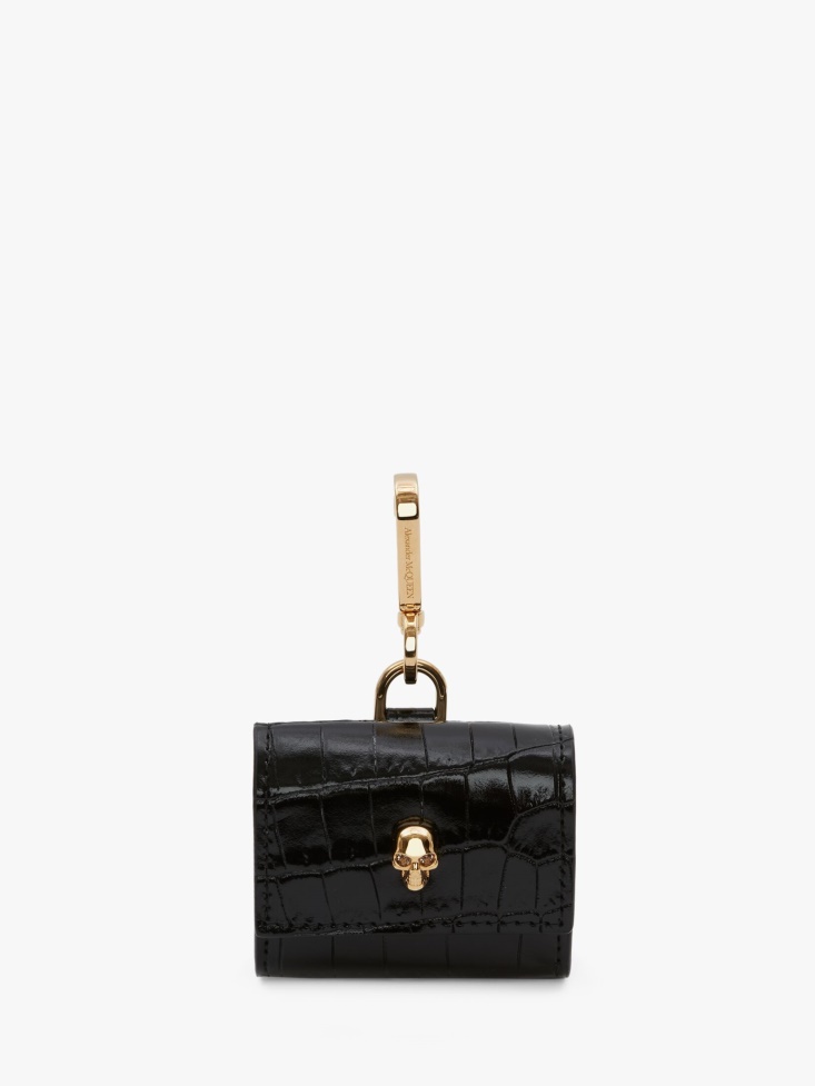 Women's Skull Air Pod Pro Case Black Fashion Alexander McQueen