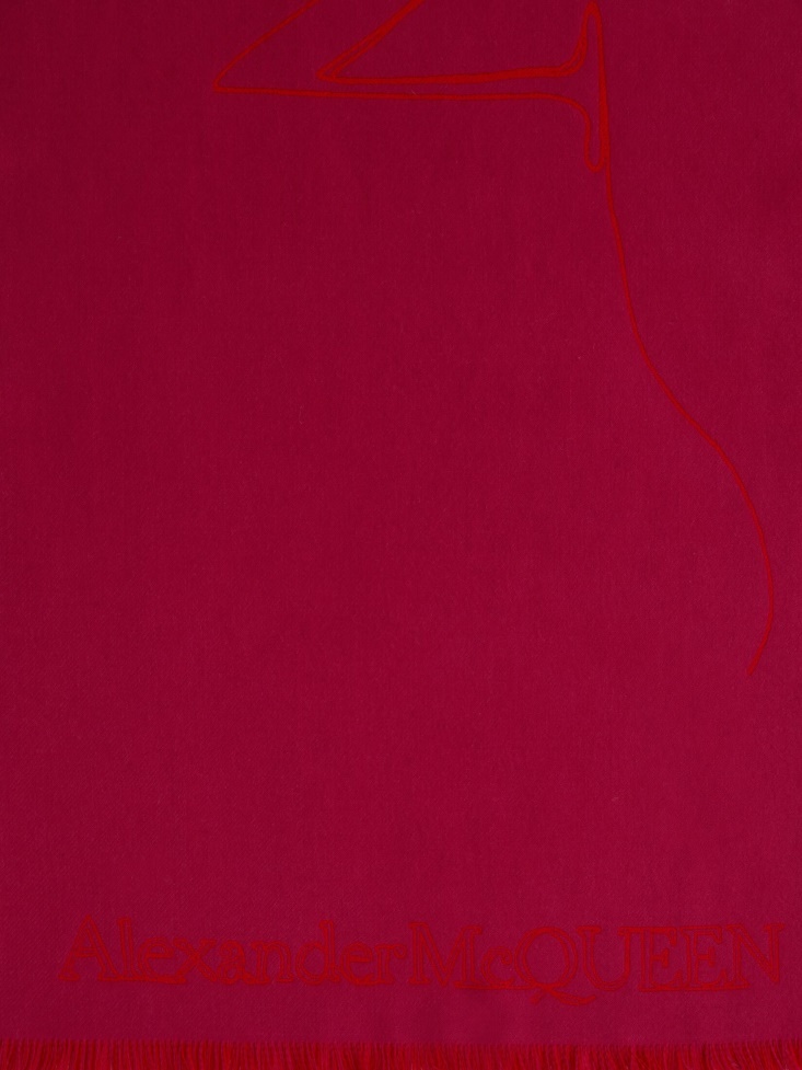 Fashion Alexander McQueen Women's in Thread Scarf Fuchsia
