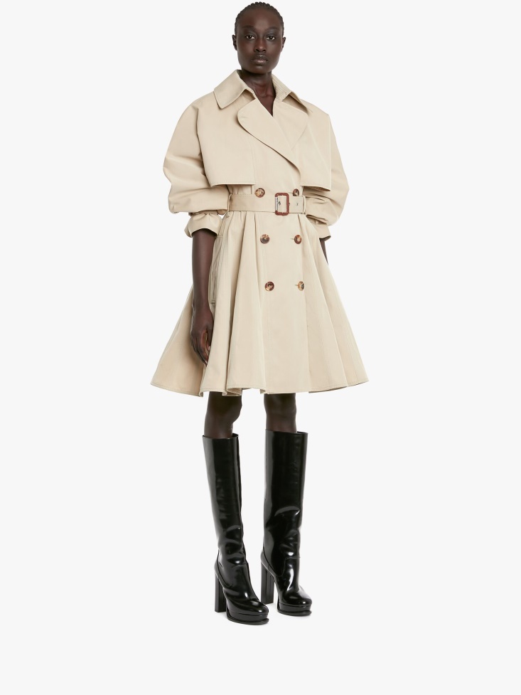 Women's Panelled Trench Coat Fashion Alexander McQueen Beige