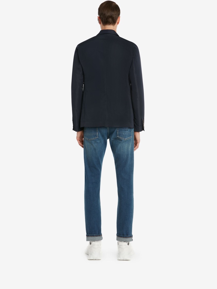 Fashion Alexander McQueen Men's Deconstructed Jacket Navy