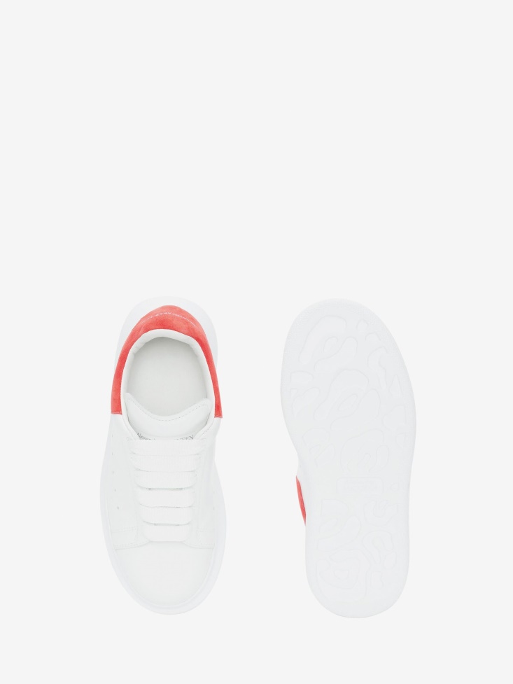 Fashion Alexander McQueen Kids Oversized Sneaker White/Red