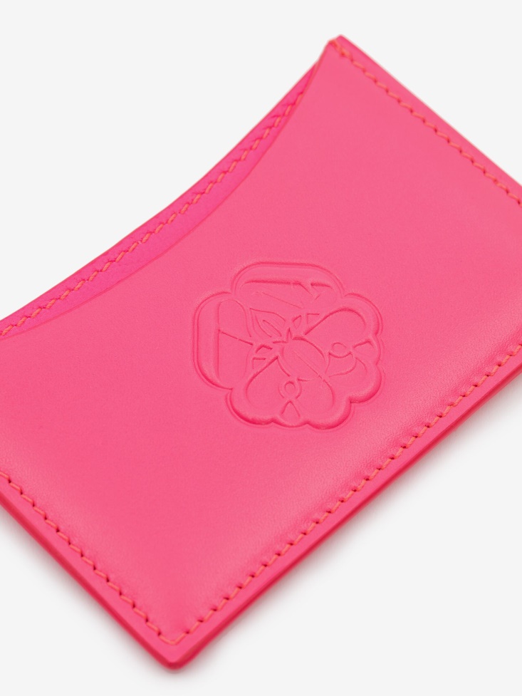 Neon Pink Women's Curve Card Holder Fashion Alexander McQueen