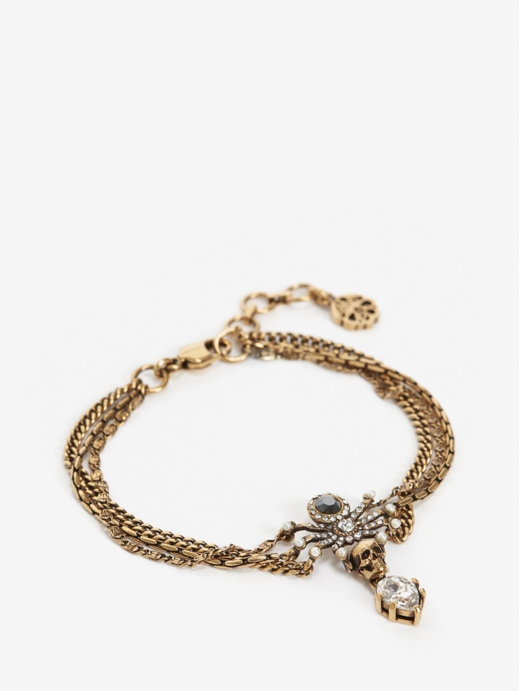Women's Jewelled Spider Bracelet Gold Fashion Alexander McQueen