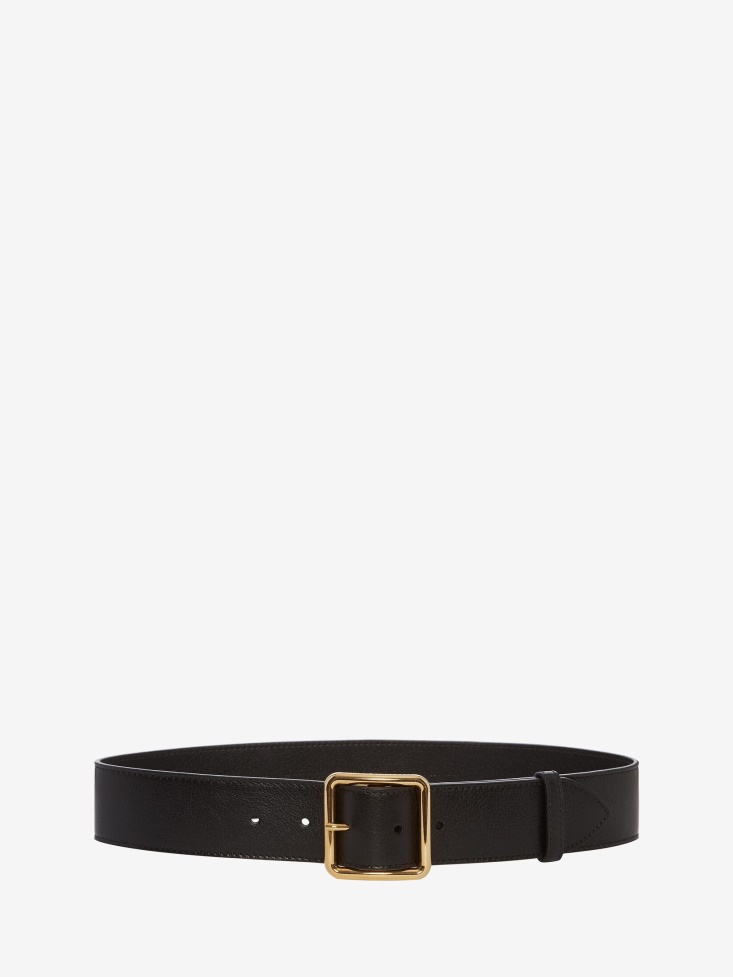Black Women's Leather Belt Fashion Alexander McQueen
