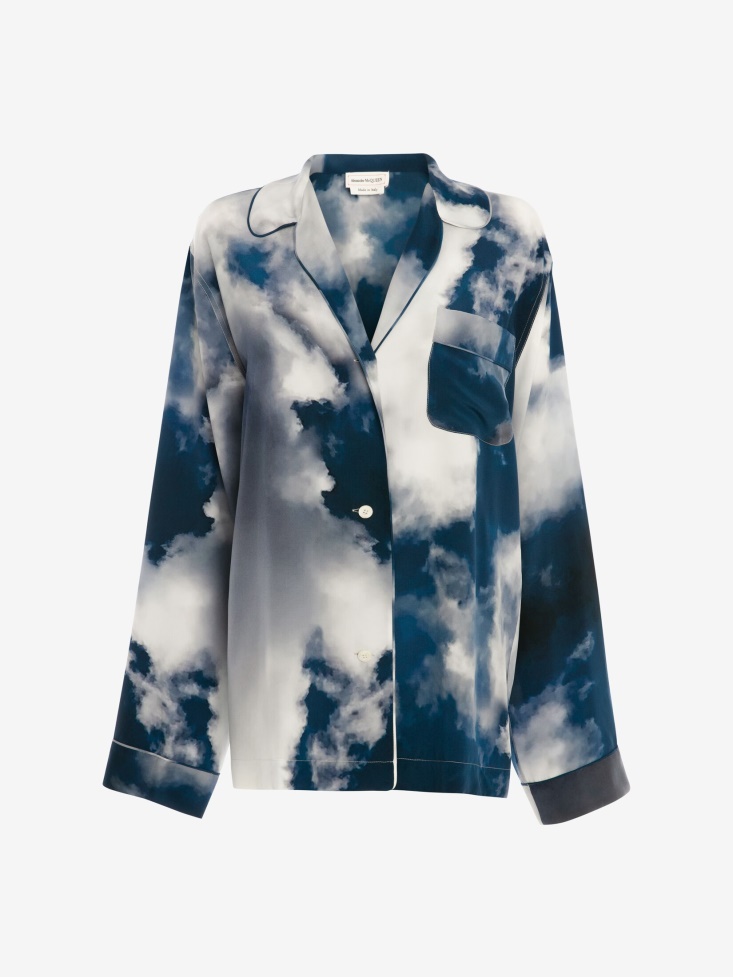 Blue Fashion Alexander McQueen Women's Blue Sky Pyjama Shirt