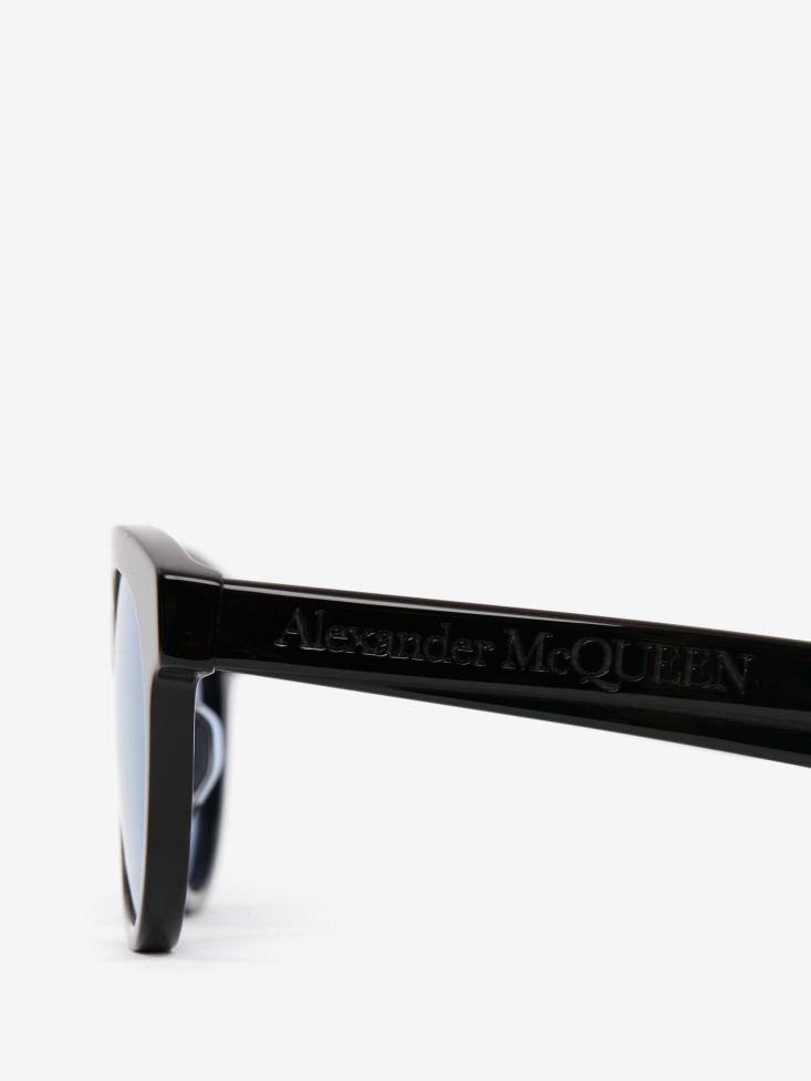Black Fashion Alexander McQueen in Angled Pantos Sunglasses