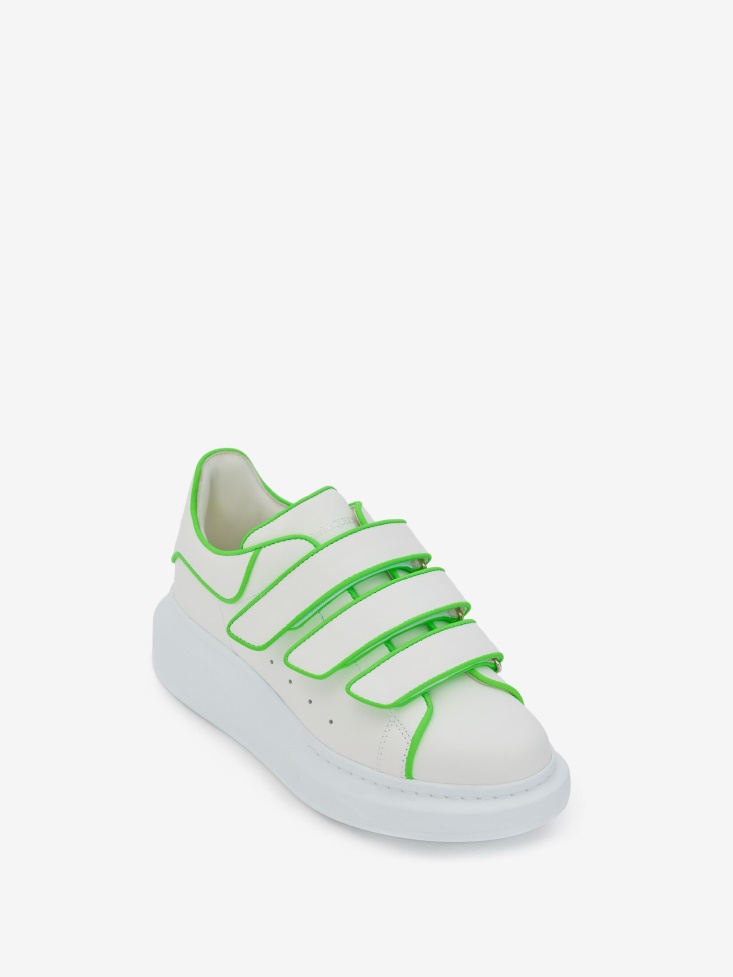 Women's Oversized Triple Strap Sneaker Fashion Alexander McQueen White/Acid Green