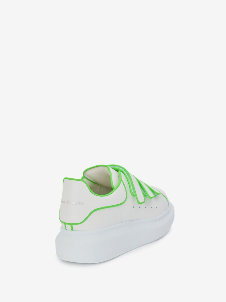 Women's Oversized Triple Strap Sneaker Fashion Alexander McQueen White/Acid Green