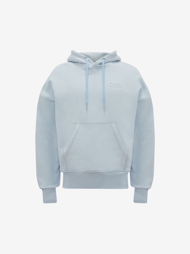 Spring Blue Fashion Alexander McQueen Men's in Signature Hooded Sweatshirt