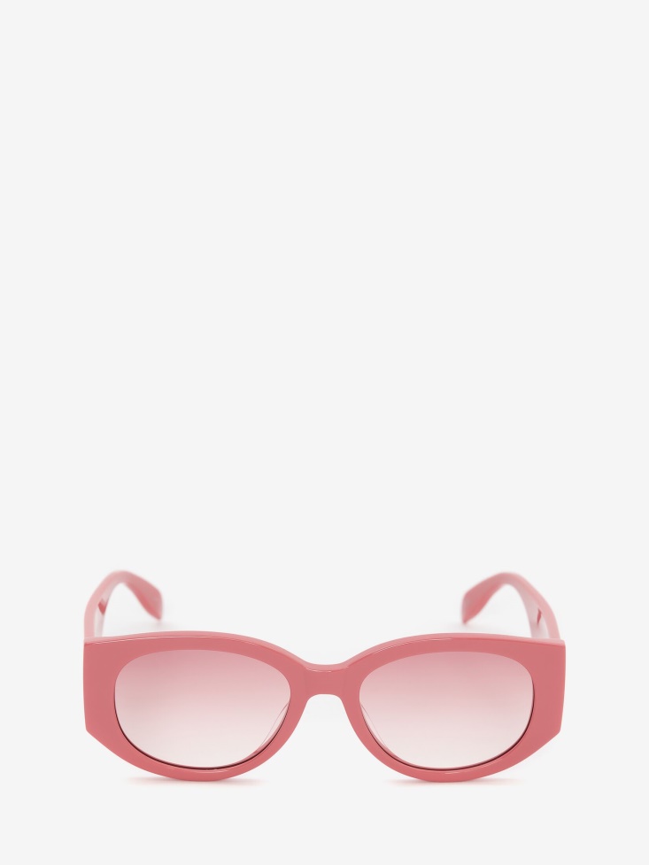 Fashion Alexander McQueen Women's in Graffiti Oval Sunglasses Pink