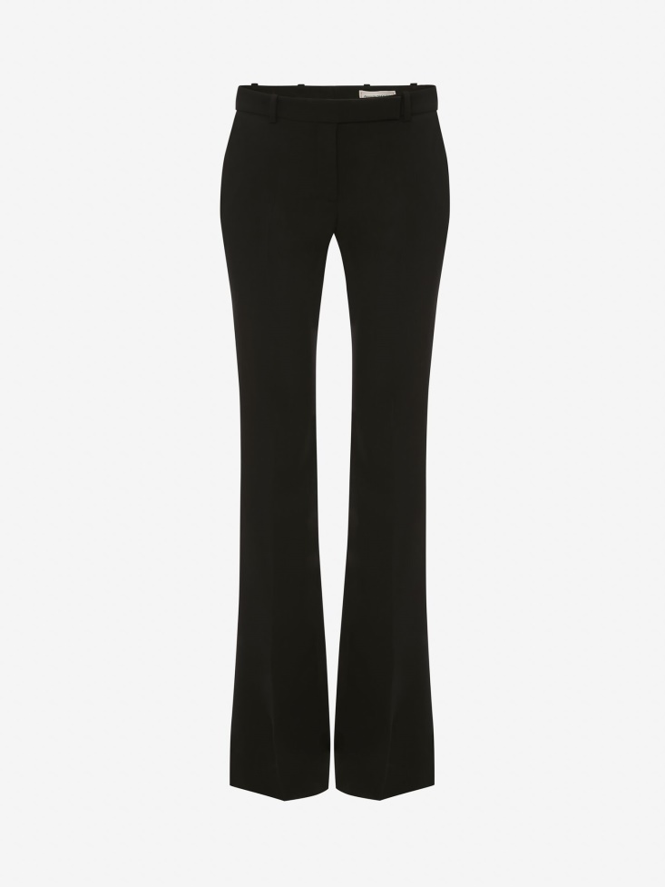 Women's Long Cigarette Trouser Black Fashion Alexander McQueen