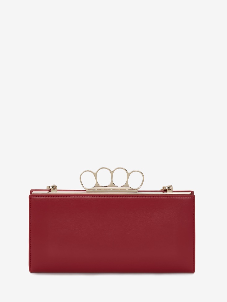 Cherry Women's The Four Ring Case With Chain Fashion Alexander McQueen