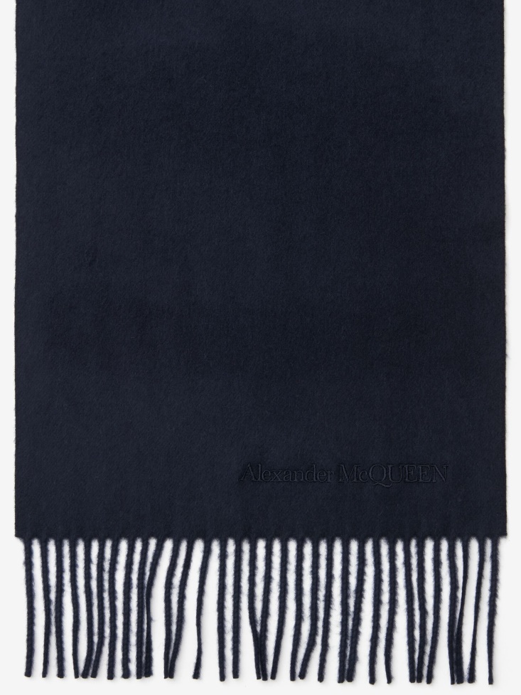 Black Men's Embroidered Stole Fashion Alexander McQueen