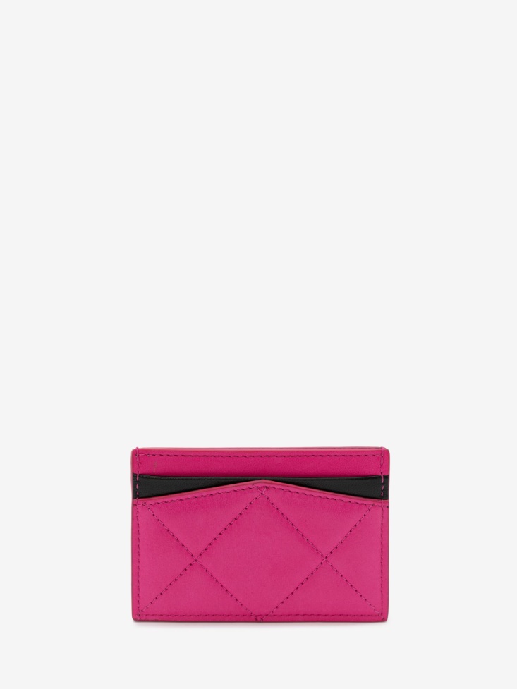 Fashion Alexander McQueen Bobby Pink Women's in Graffiti Card Holder