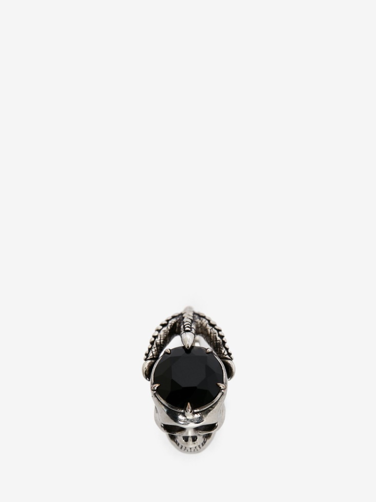 Men's Victorian Skull Ring Antique Silver Fashion Alexander McQueen