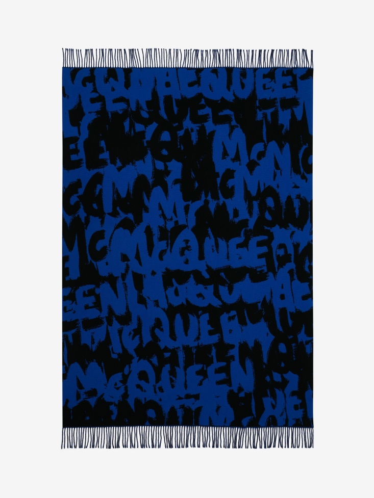 Women's in Graffiti Plaid Fashion Alexander McQueen Royal/Black
