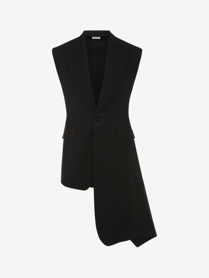 Fashion Alexander McQueen Men's Hybrid Drape Jacket Black