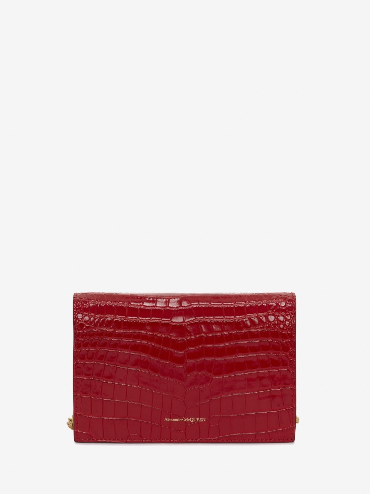 Fashion Alexander McQueen Deep Red Women's Small Skull Bag