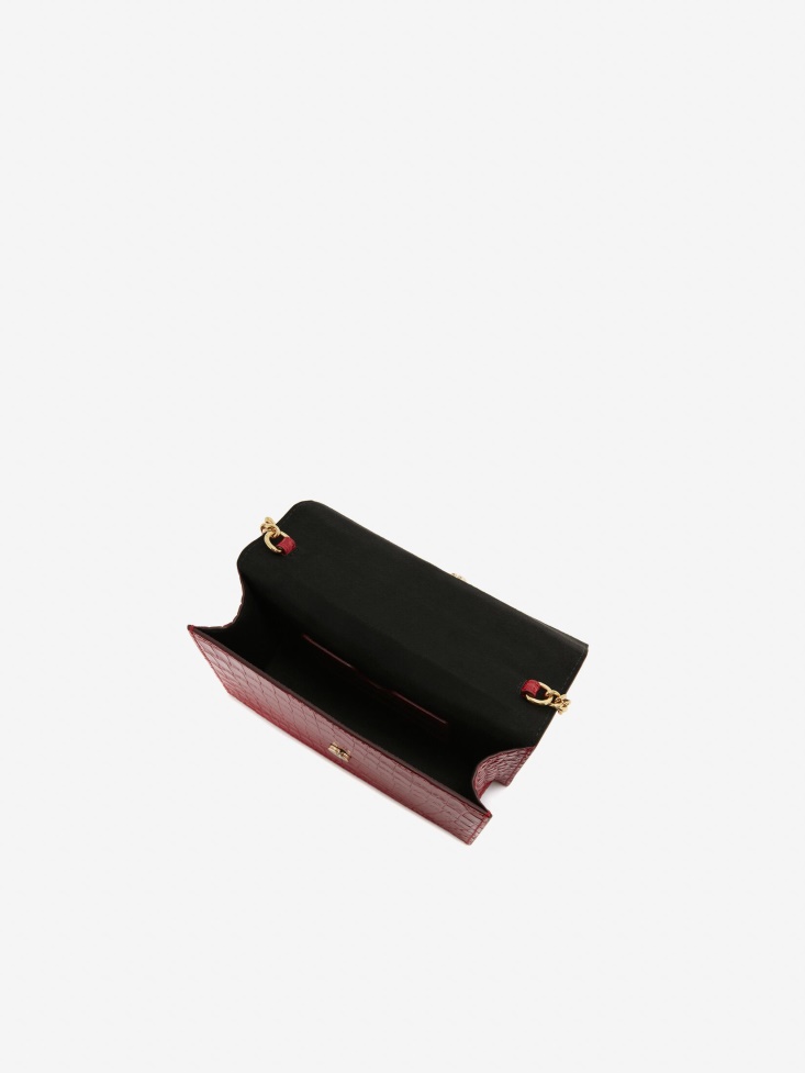 Fashion Alexander McQueen Deep Red Women's Small Skull Bag