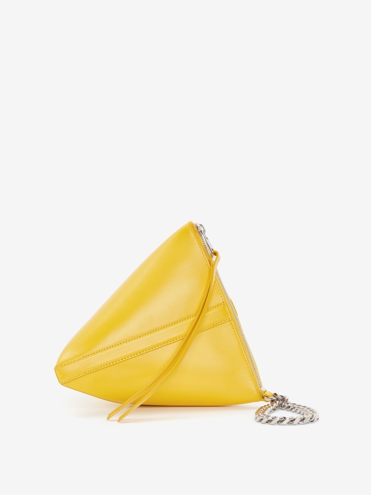 New Pop Yellow Women's The Curve Pouch Fashion Alexander McQueen