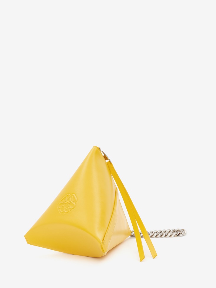 New Pop Yellow Women's The Curve Pouch Fashion Alexander McQueen