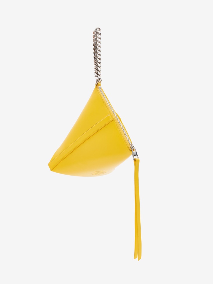 New Pop Yellow Women's The Curve Pouch Fashion Alexander McQueen