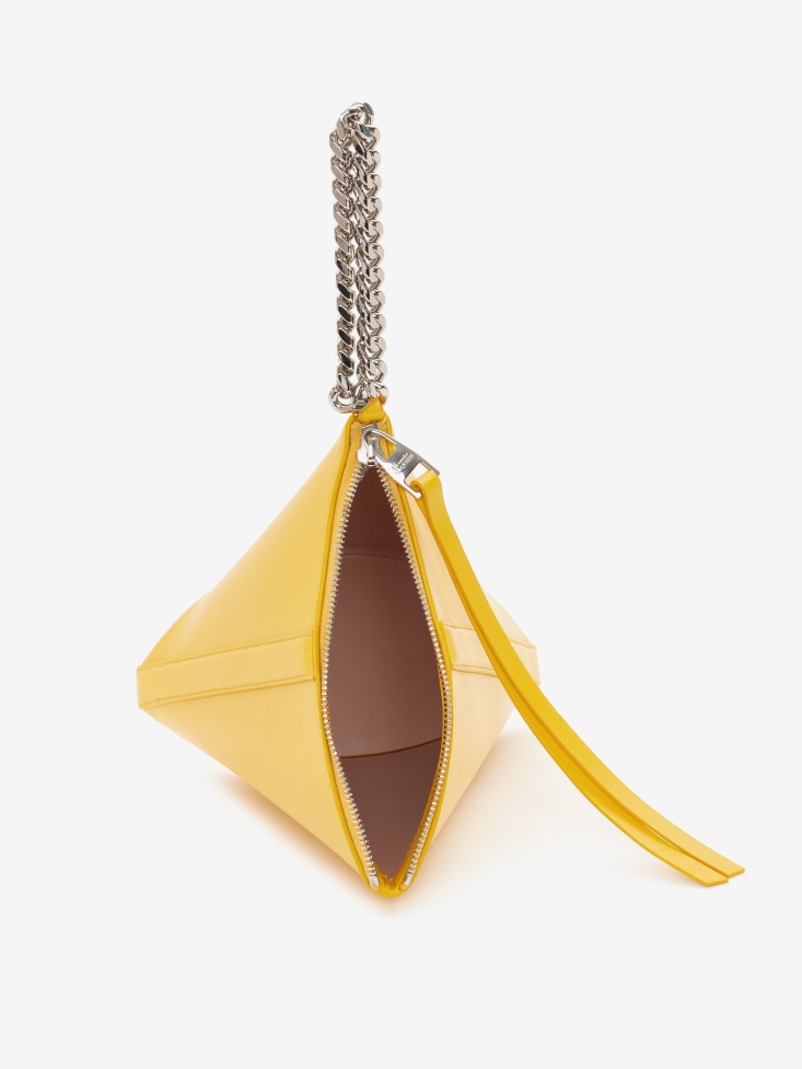 New Pop Yellow Women's The Curve Pouch Fashion Alexander McQueen