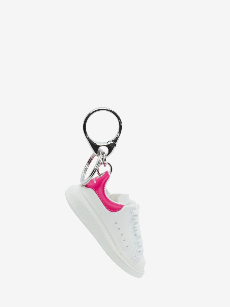 Men's Oversized Sneaker Keyring Fashion Alexander McQueen White/Bobby Pink