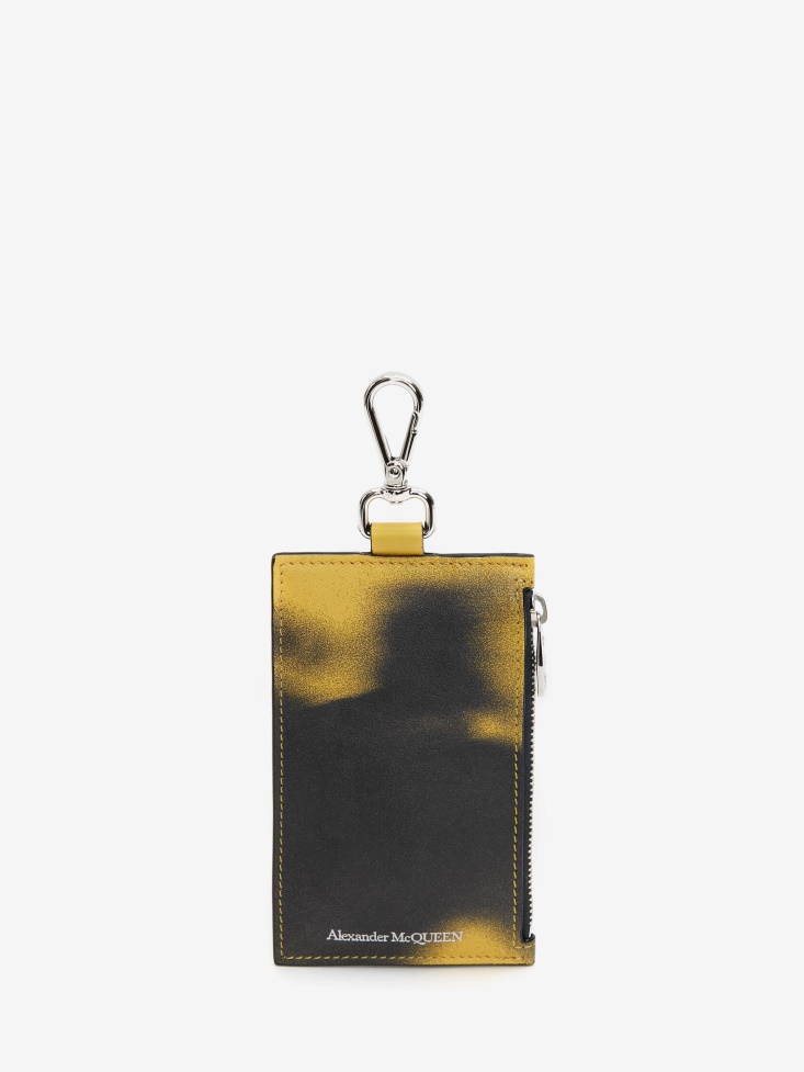 Men's Silhouette Card Holder Fashion Alexander McQueen Pop Yellow/Black