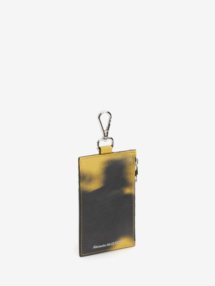 Men's Silhouette Card Holder Fashion Alexander McQueen Pop Yellow/Black